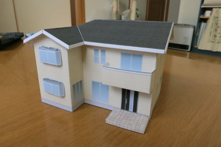 ペーパークラフト住宅模型１