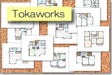 >Tokaworks 住宅ペーパークラフト